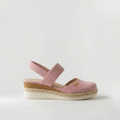 Sandalias Plataforma Mujer de Lino Estilo Alpargata Cuña