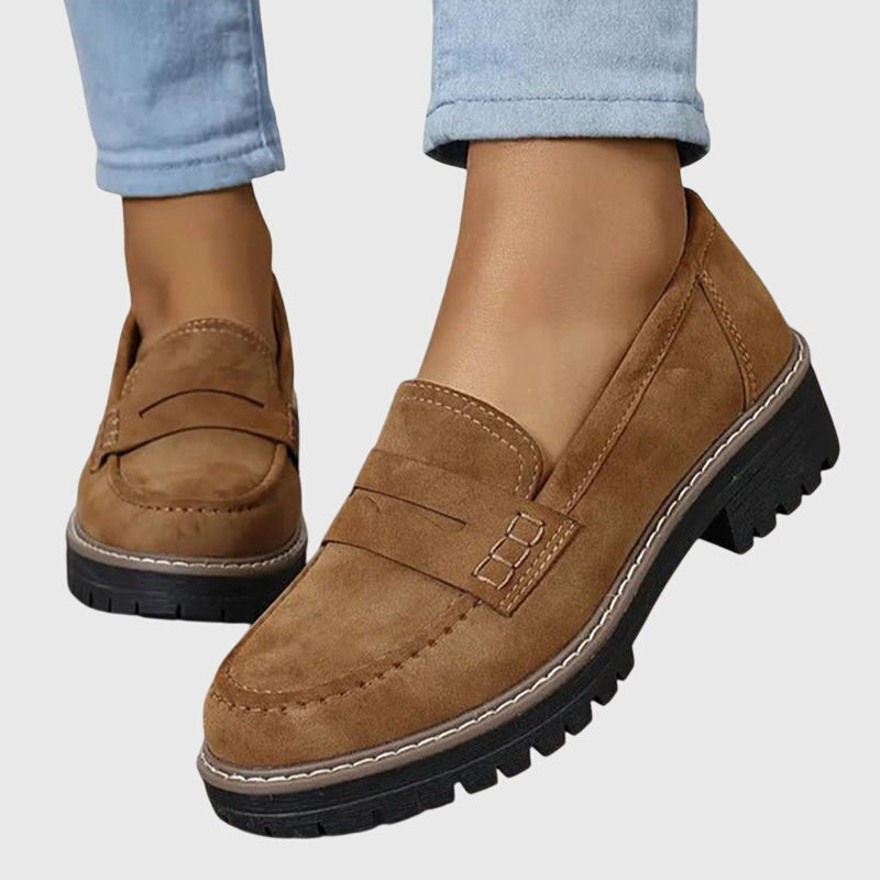 Mocasines Mujer de Ante Suela Robusta Plantilla Cómoda Clásicos