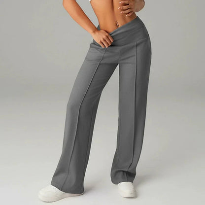 Pantalón recto Mujer de corte amplio