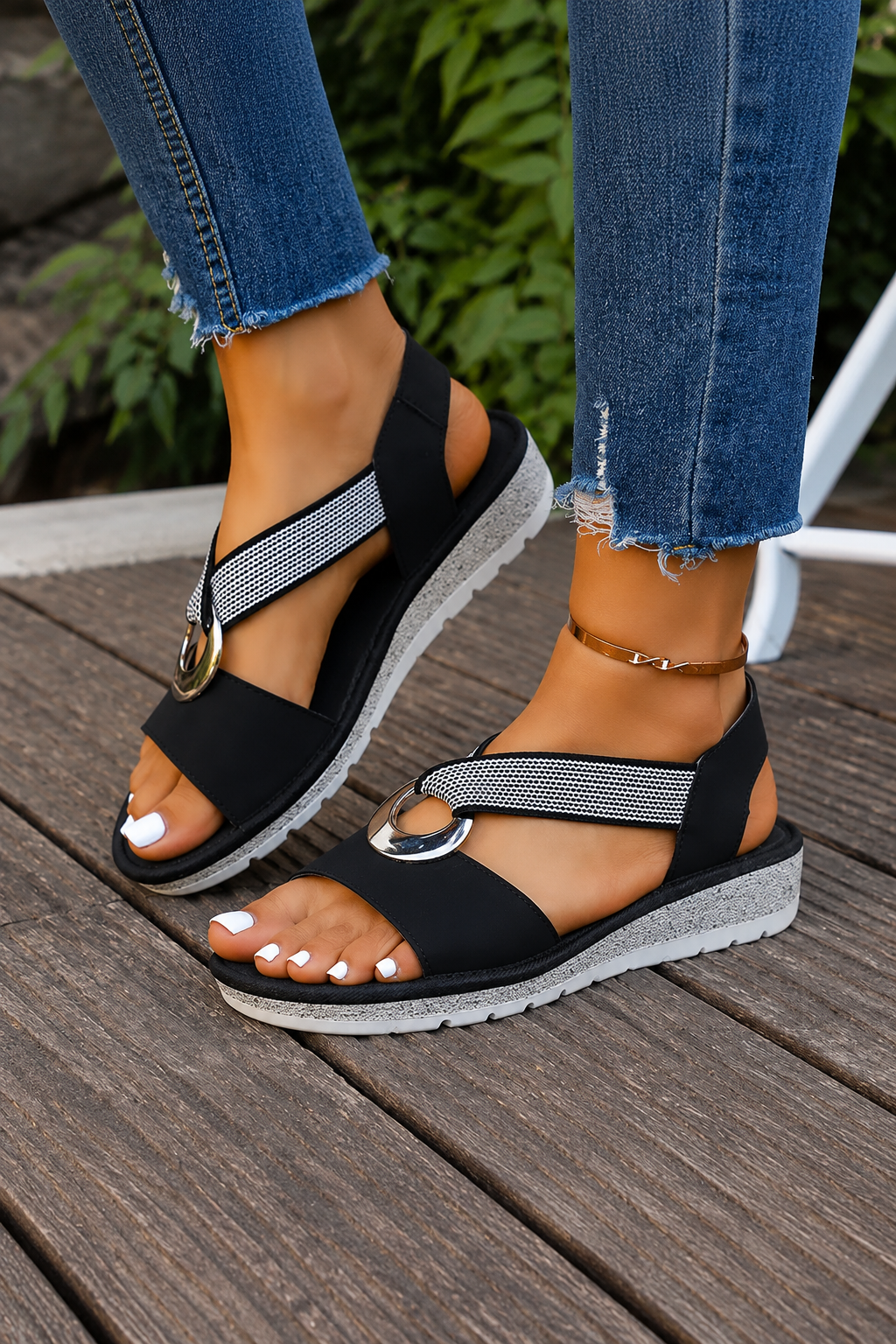 Sandalias Mujer Cuña Comodas Verano