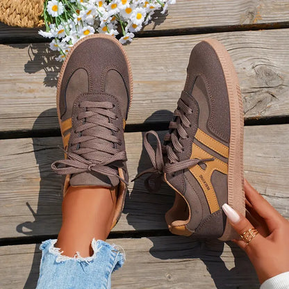 Zapatillas Retro Mujer con Cordones Suela Plana - Mavetta