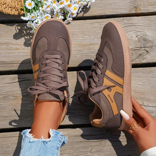 Zapatillas Retro Mujer con Cordones Suela Plana - Mavetta