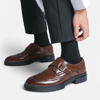 Zapatos Oxford Hombre Piel Monk Strap Brogue