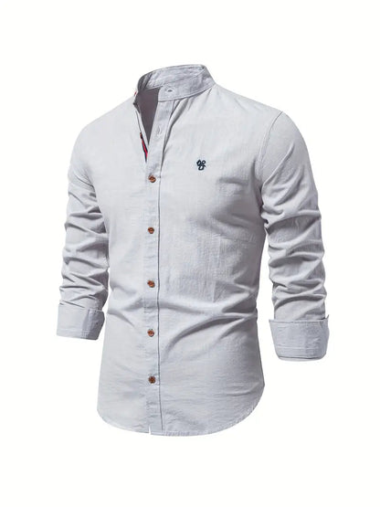 Camisa casual hombre botones manga larga entretiempo