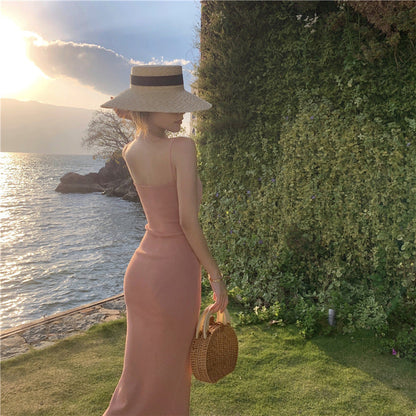 Vestido Midi Mujer Ajustado Casual Tirantes Puño Primavera Verano