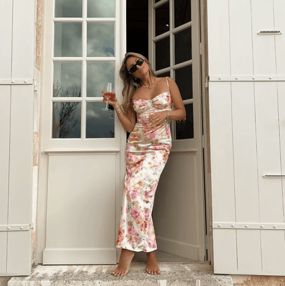 Vestido maxi mujer Ligero Estampado floral Veraniego