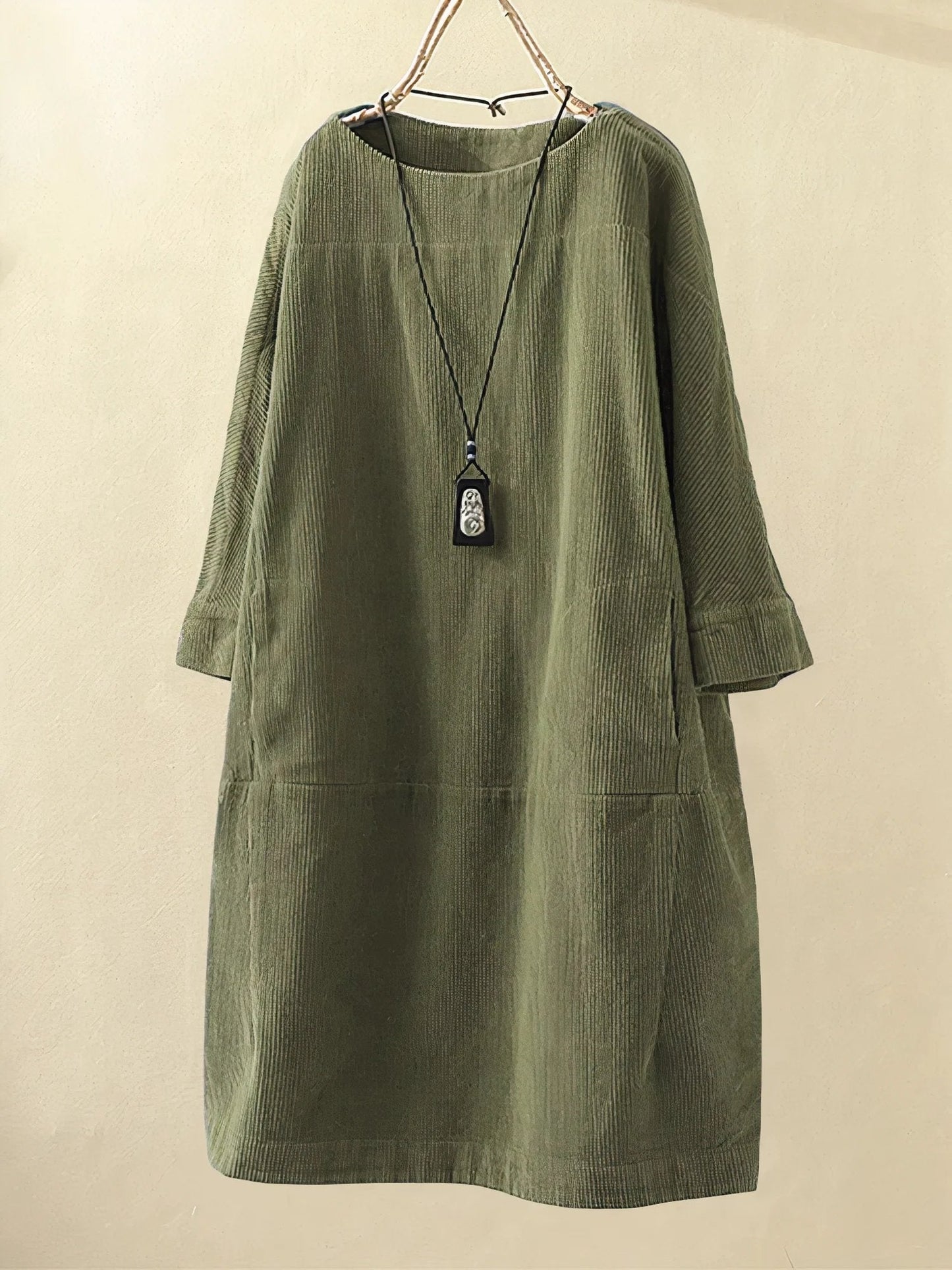 Vestido Túnica Mujer de Pana Corte Holgado