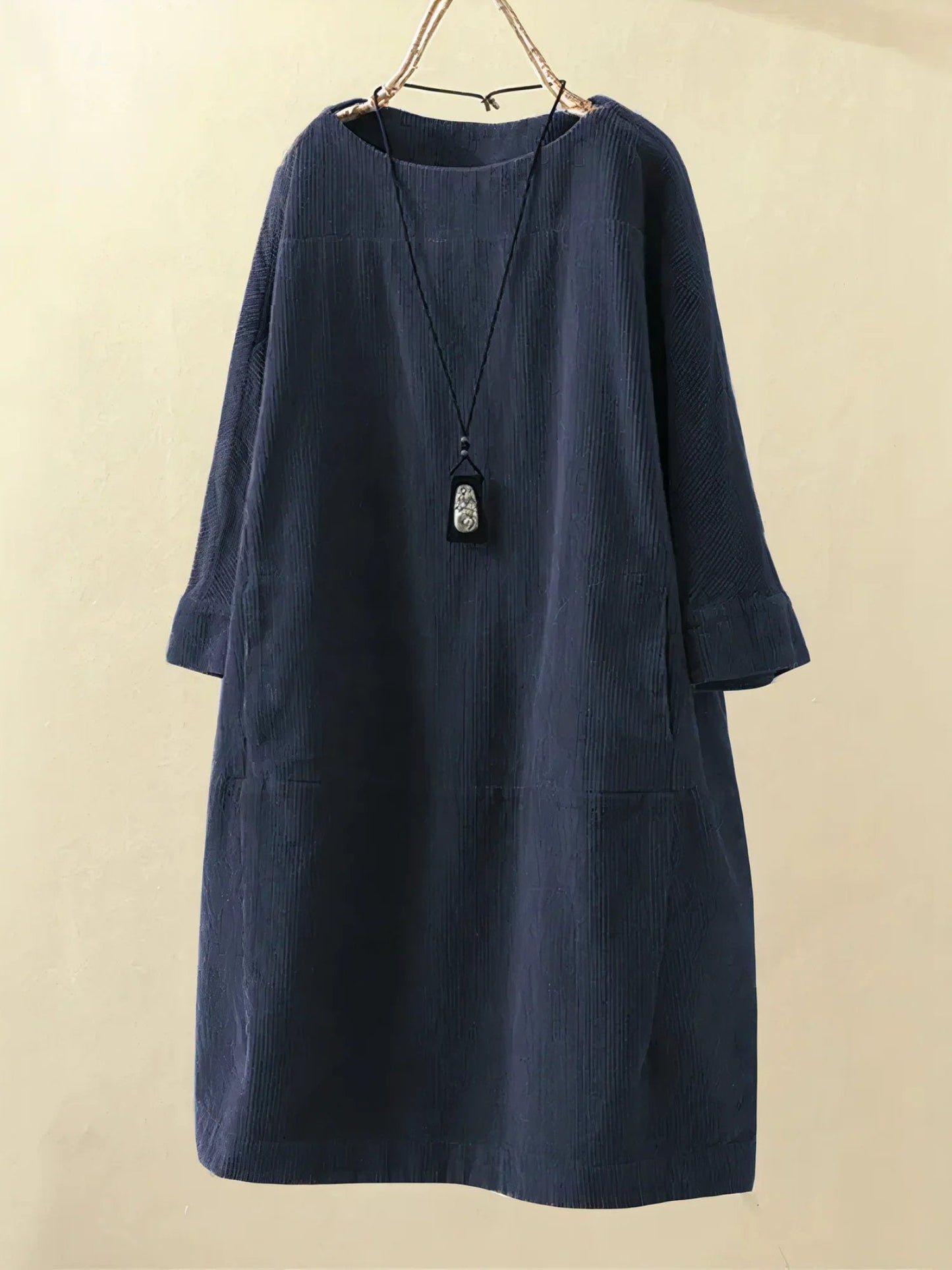 Vestido Túnica Mujer de Pana Corte Holgado