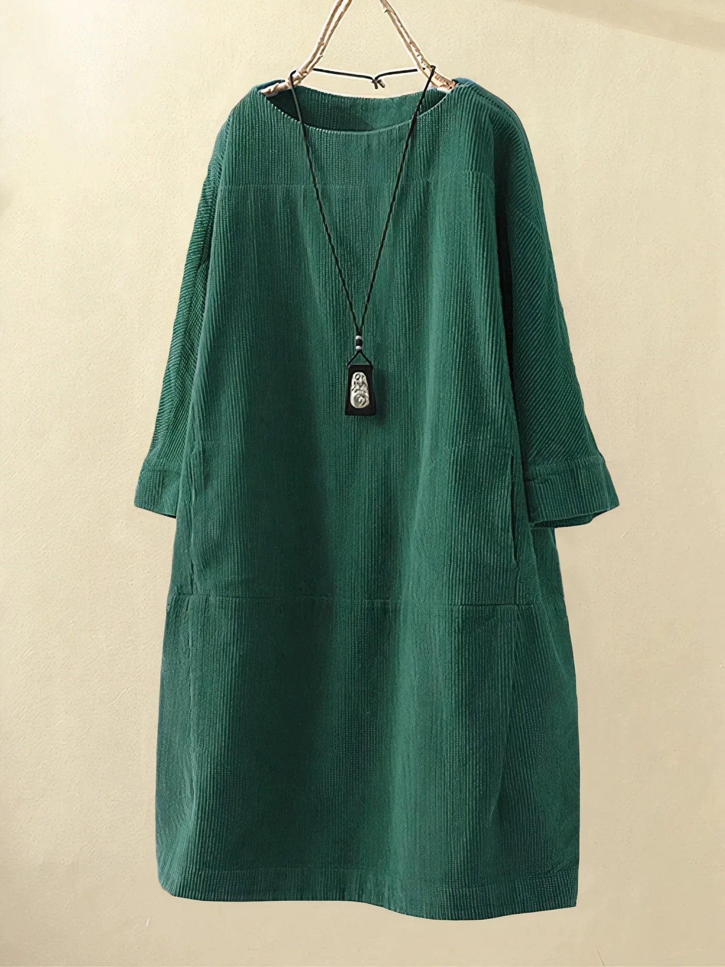 Vestido Túnica Mujer de Pana Corte Holgado