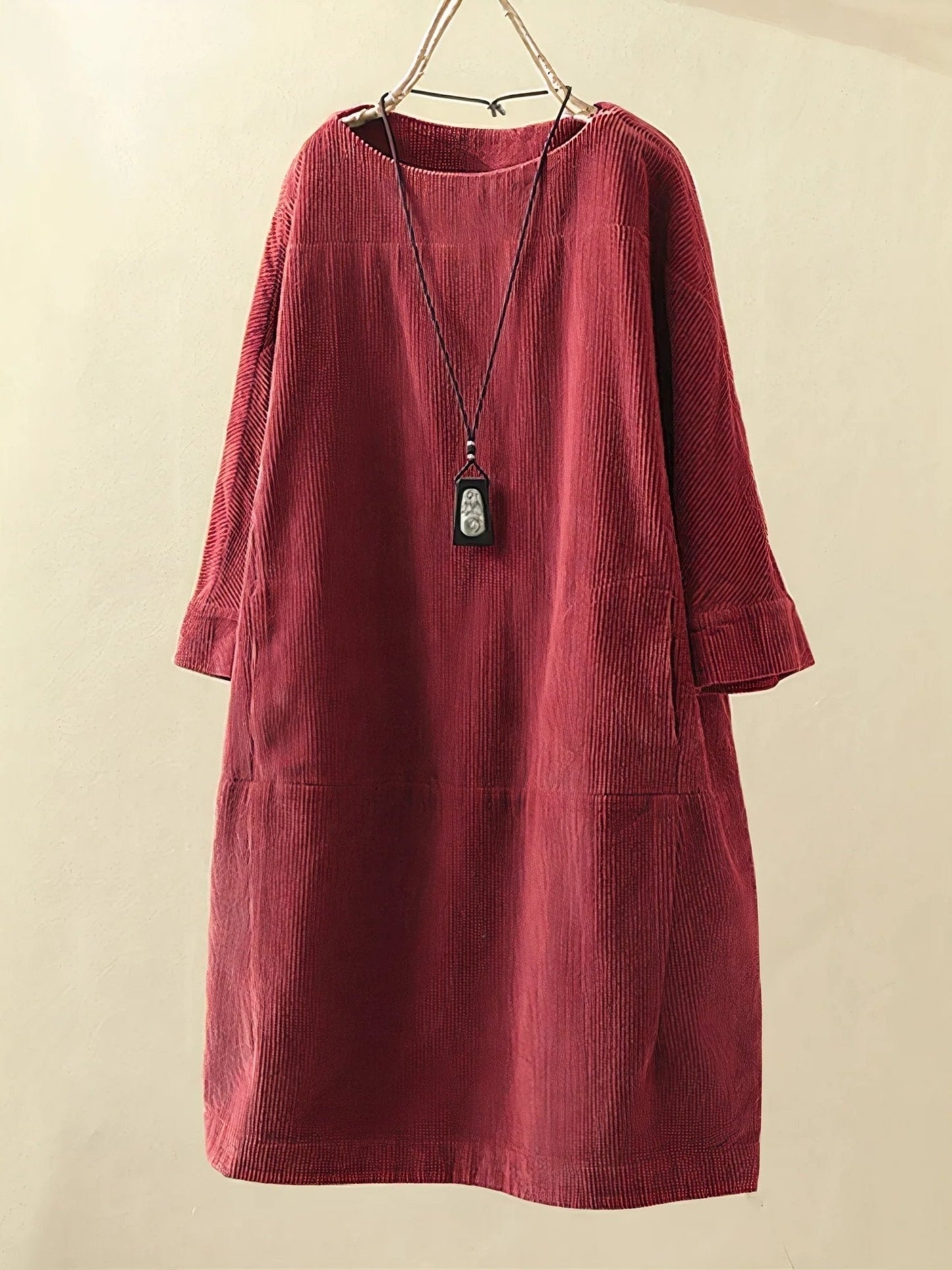 Vestido Túnica Mujer de Pana Corte Holgado