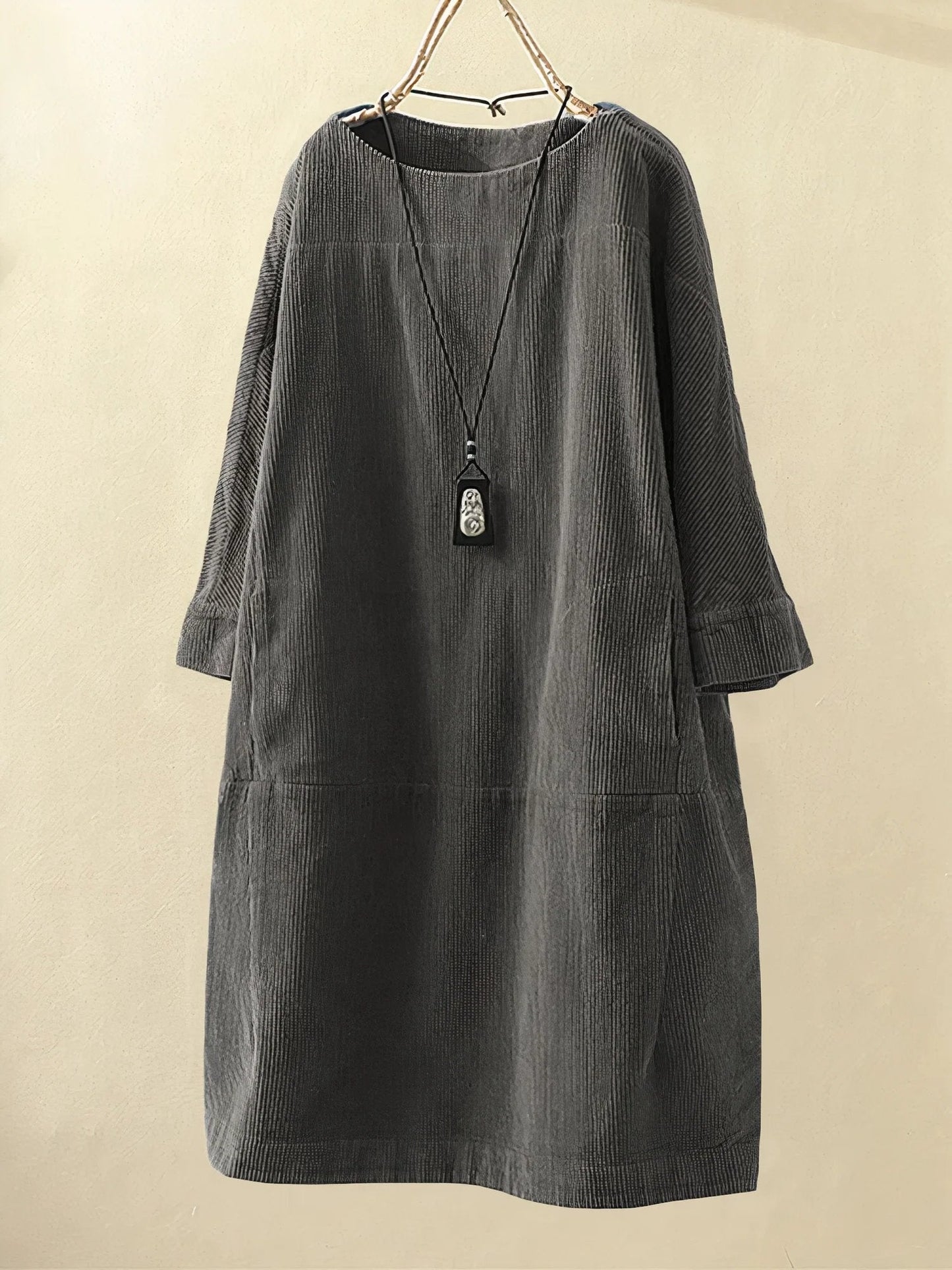 Vestido Túnica Mujer de Pana Corte Holgado