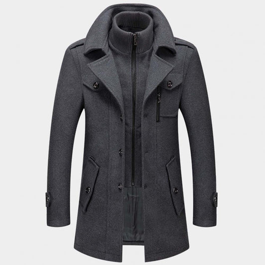 Abrigo Largo Hombre Aislante Invierno Estilo Clásico - Mavetta