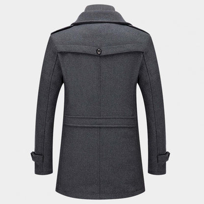 Abrigo largo hombre invierno acolchado resistente