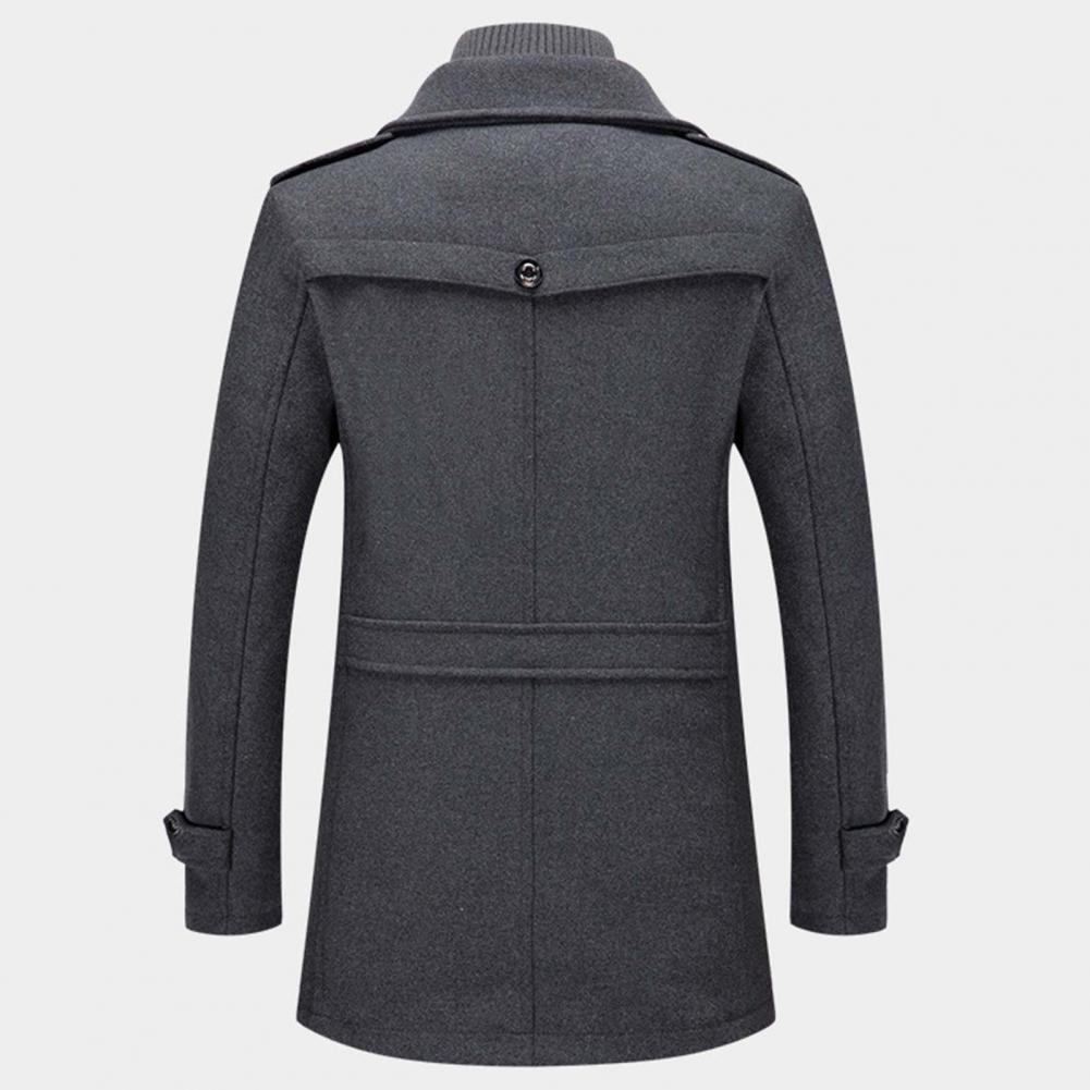 Abrigo Largo Hombre Aislante Invierno Estilo Clásico