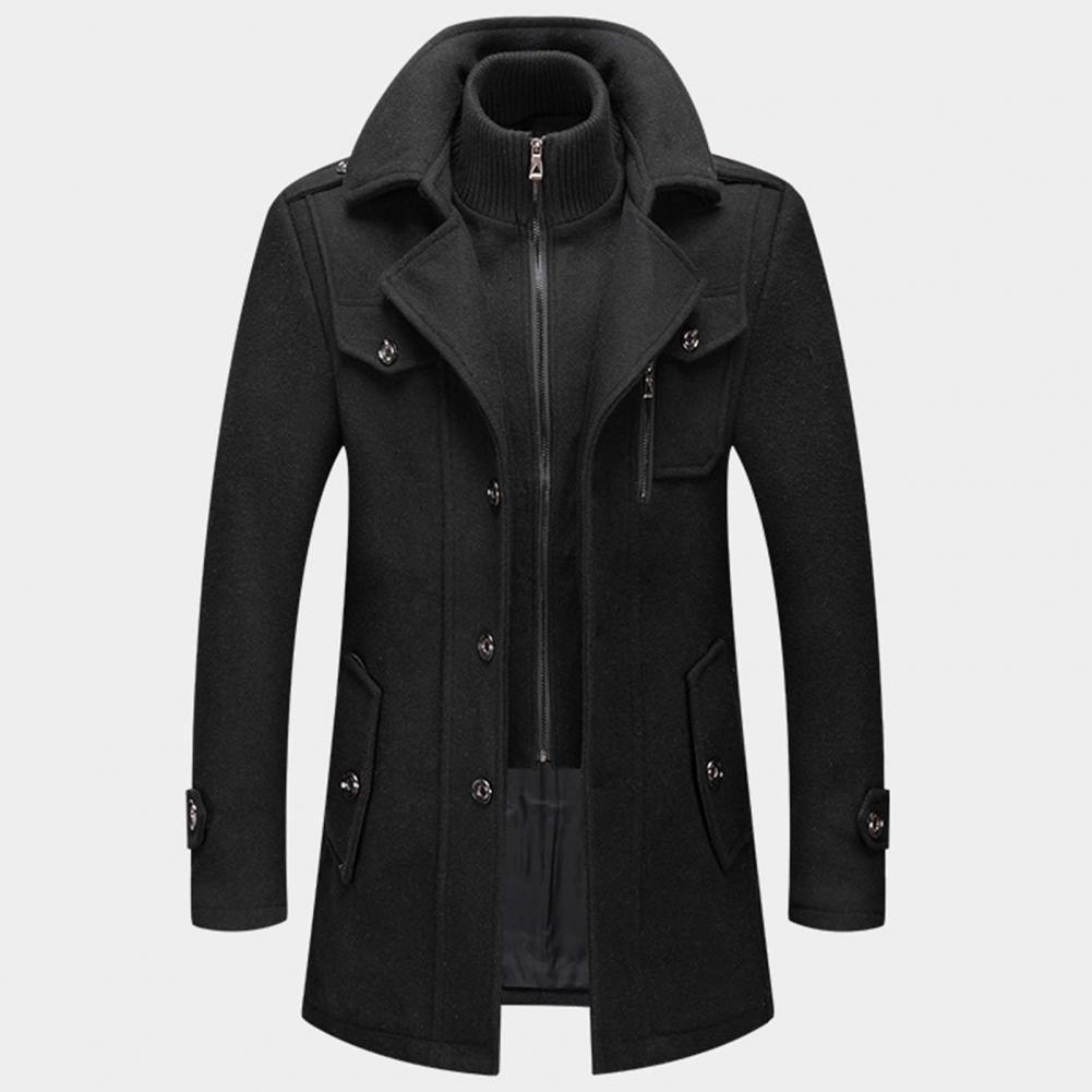 Abrigo largo hombre invierno acolchado resistente