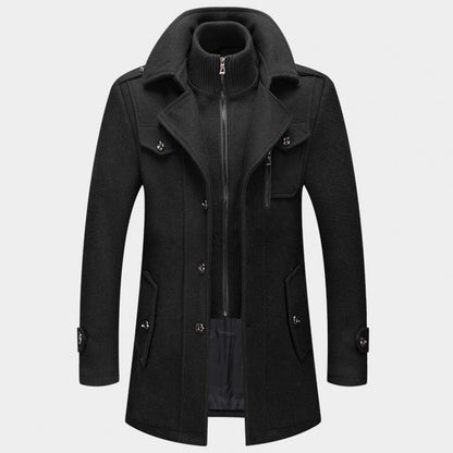 Abrigo largo hombre invierno acolchado resistente