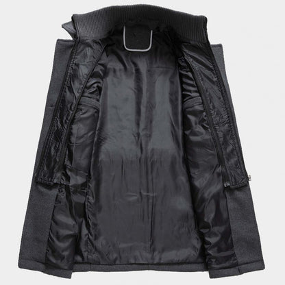 Abrigo largo hombre invierno acolchado resistente