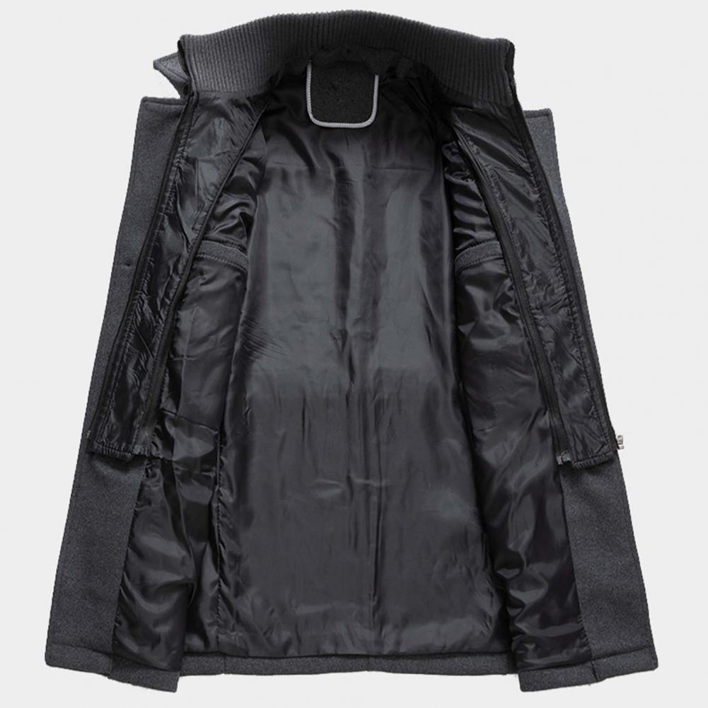 Abrigo Largo Hombre Aislante Invierno Estilo Clásico