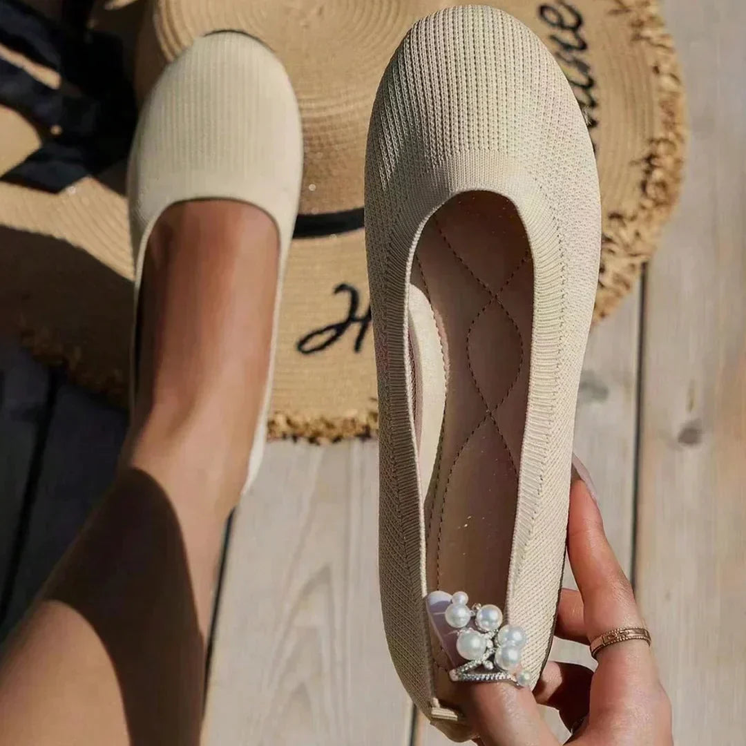 Zapatos ortopédicos mujer sin cordones diseño cerrado planos