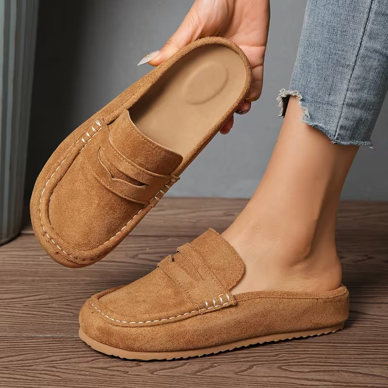 Mocasines Mujer de Gamuza Suave Clásicos