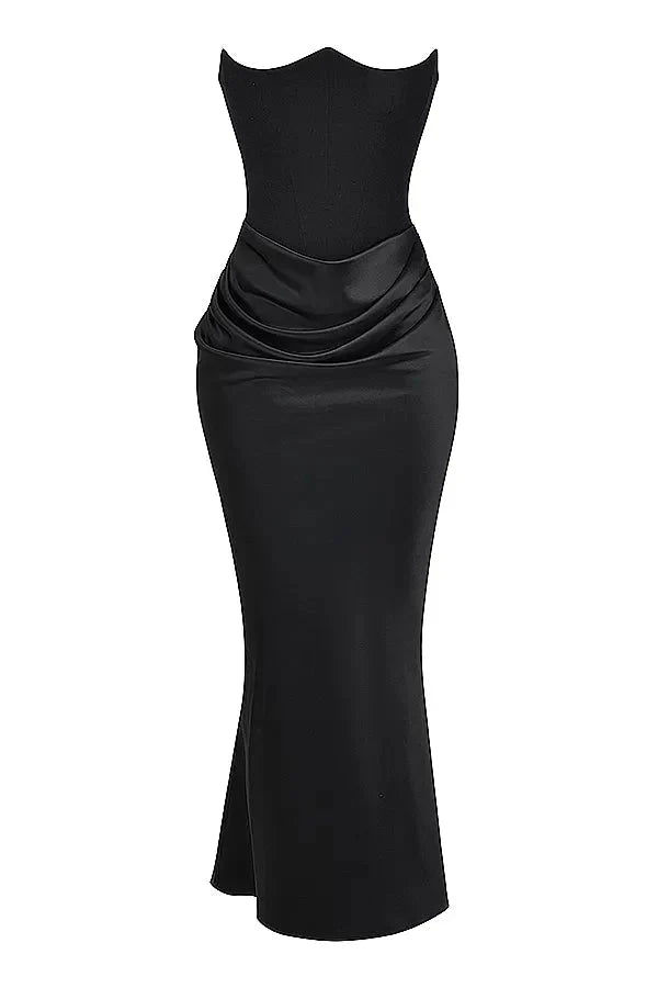 Vestido largo mujer sin mangas elegante fiesta gala