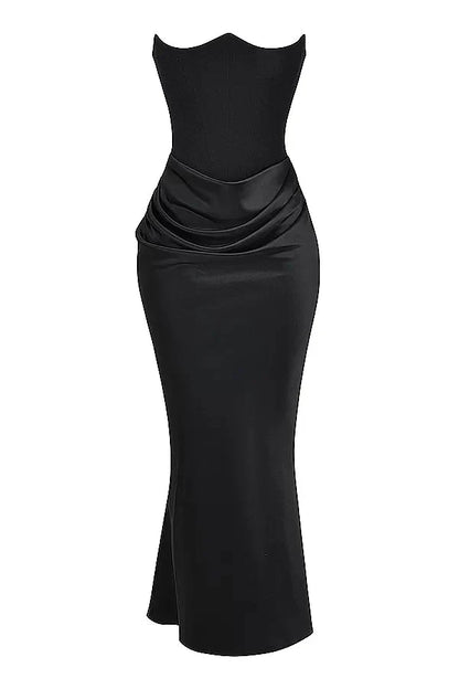 Vestido largo mujer sin mangas elegante fiesta gala