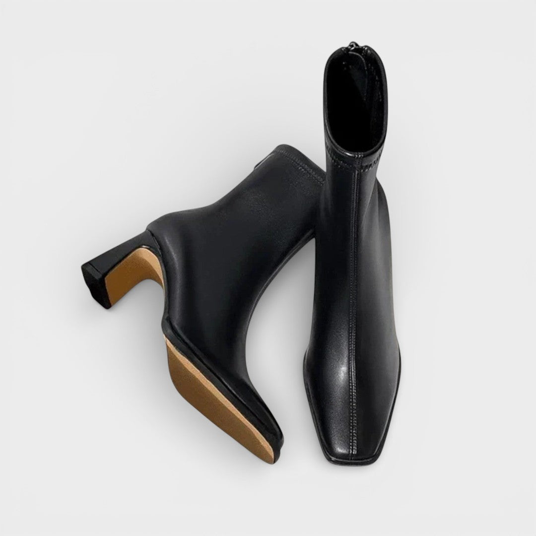 Botines Vintage Punta Cuadrada Mujer