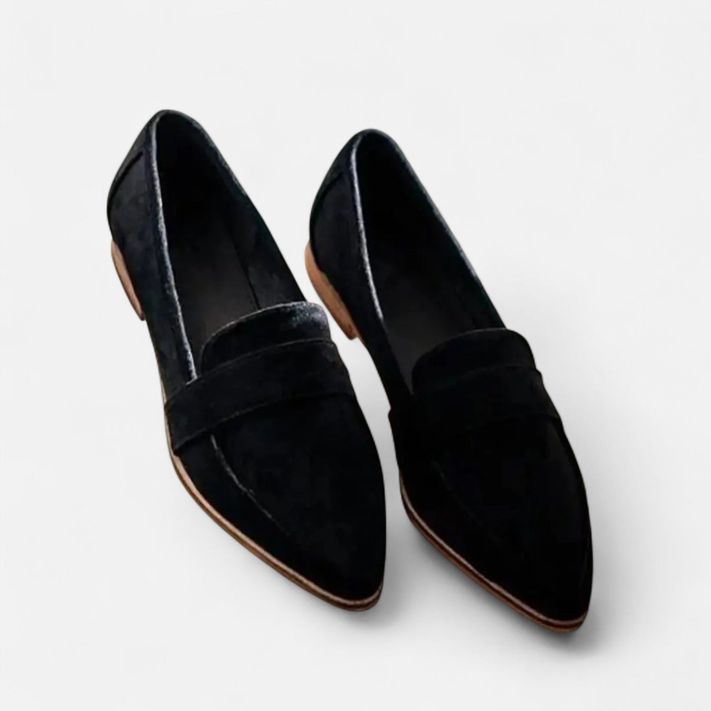 Mocasines Mujer Gamuza Sintética Punta Fina Estilo Retro - Mavetta