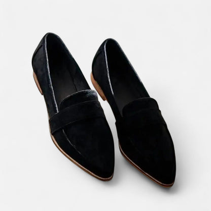 Mocasines Mujer Gamuza Sintética Punta Fina Estilo Retro - Mavetta