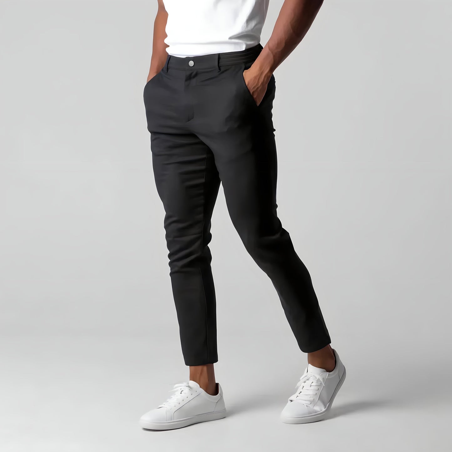 Pantalones chinos hombre elastico comodos corte moderno diario
