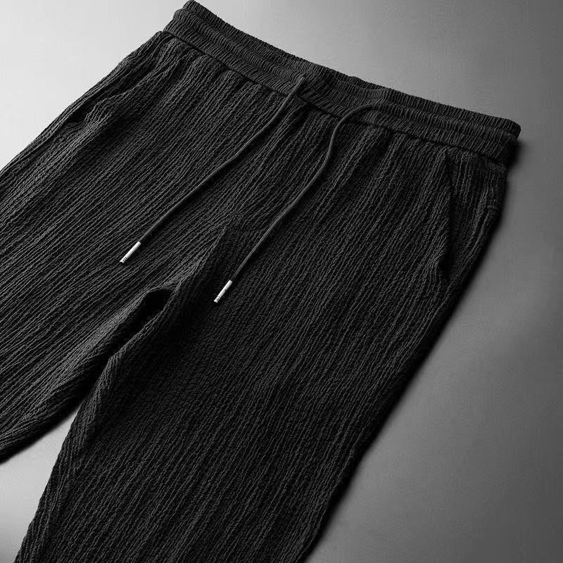 Conjunto Hombre Casual Camiseta Cuello en V Pantalón Cintura Elástica