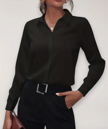 Blusa Mujer de Algodón Cuello Camisero Clásica - Mavetta