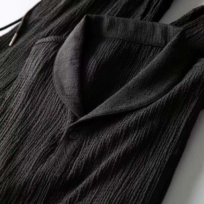 Conjunto Hombre Casual Camiseta Cuello en V Pantalón Cintura Elástica