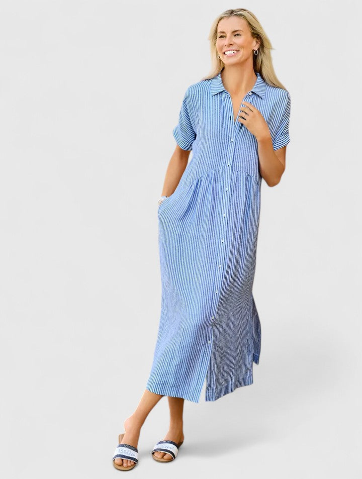Vestido Camisero Mujer Algodón Ajuste Casual