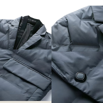 Chaqueta Acolchada Hombre Estilo Blazer Ajuste Clásico