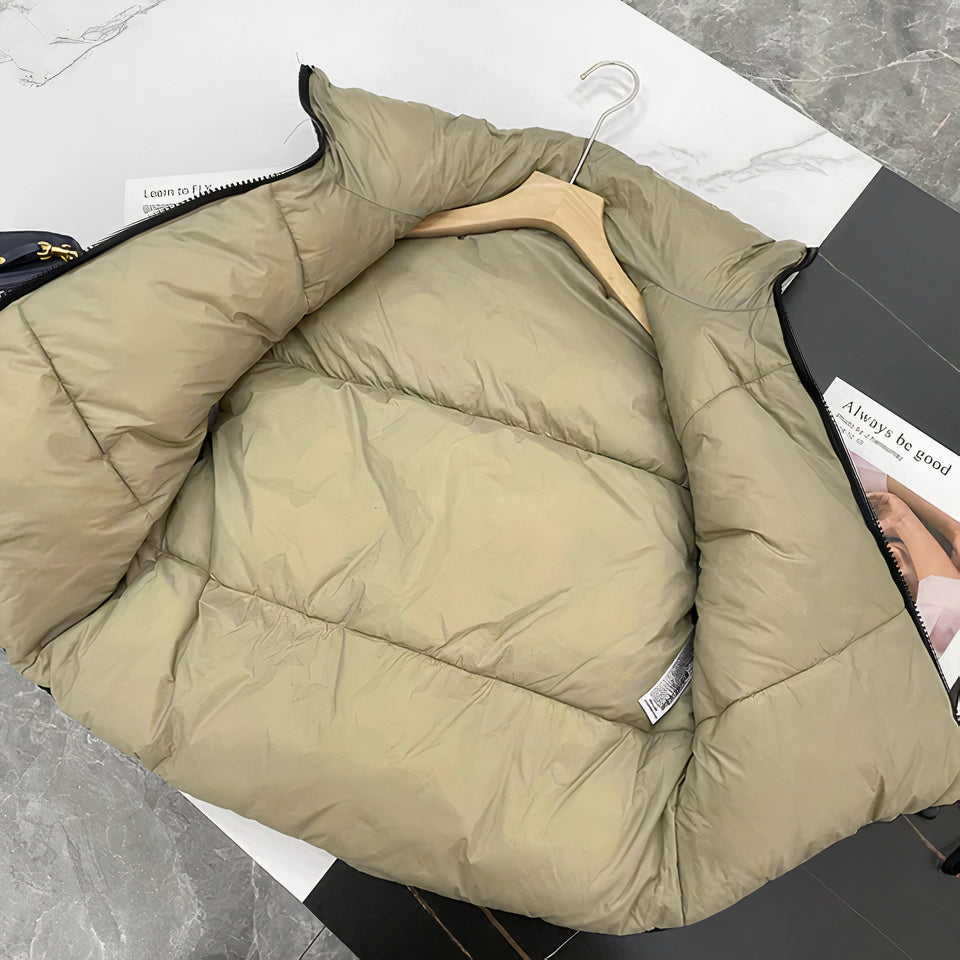 Chaleco Mujer Acolchado Reversible Casual con Cremallera