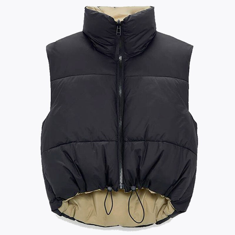 Chaleco Mujer Acolchado Reversible Casual con Cremallera