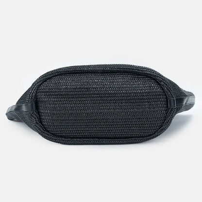 Bolso Shopper Trenzado de Hombro Mujer Borlas
