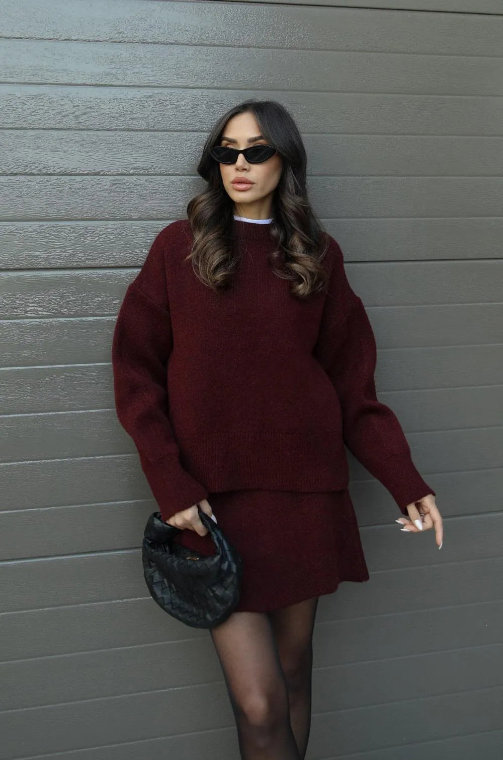 Conjunto Mujer de Punto Suave de Dos Piezas