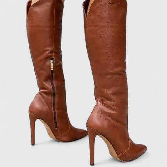 Botas Altas Mujer Puntera Puntiaguda Clásicas Primavera - Mavetta