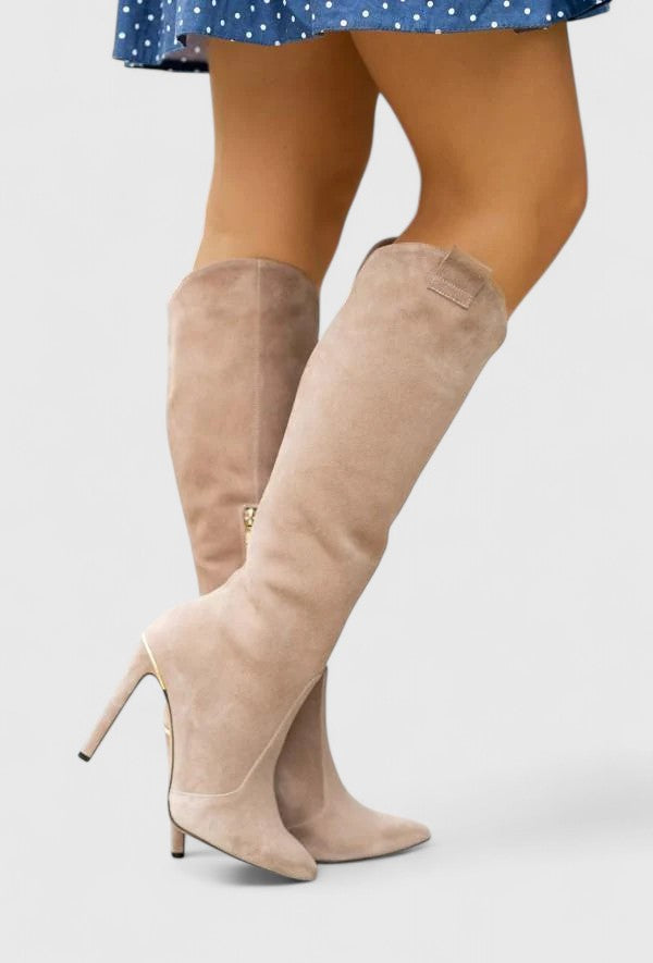 Botas Altas Mujer Puntera Puntiaguda Clásicas Primavera