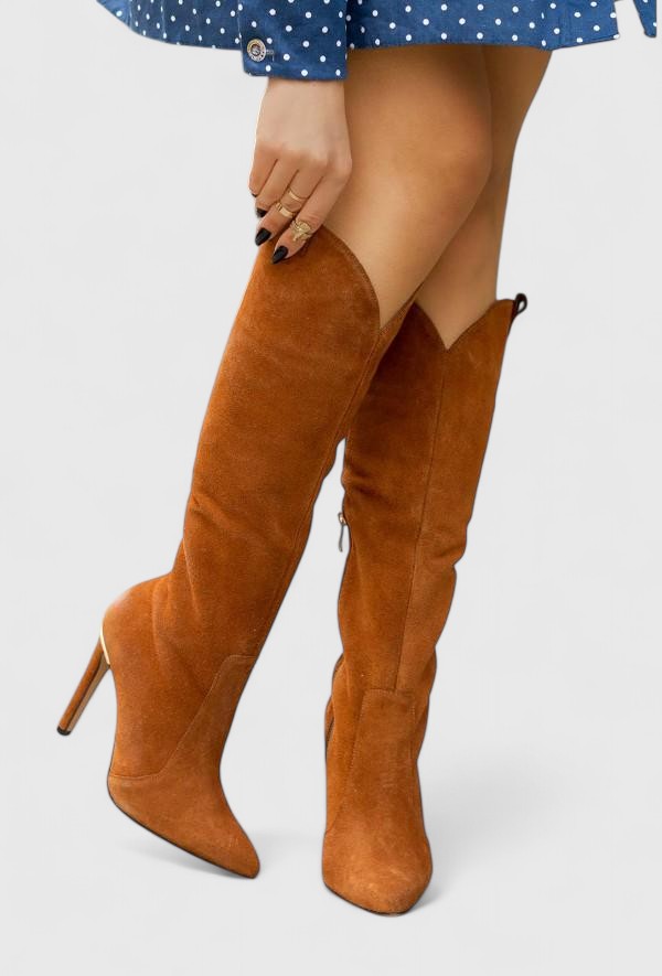 Botas Altas Mujer Puntera Puntiaguda Clásicas Primavera