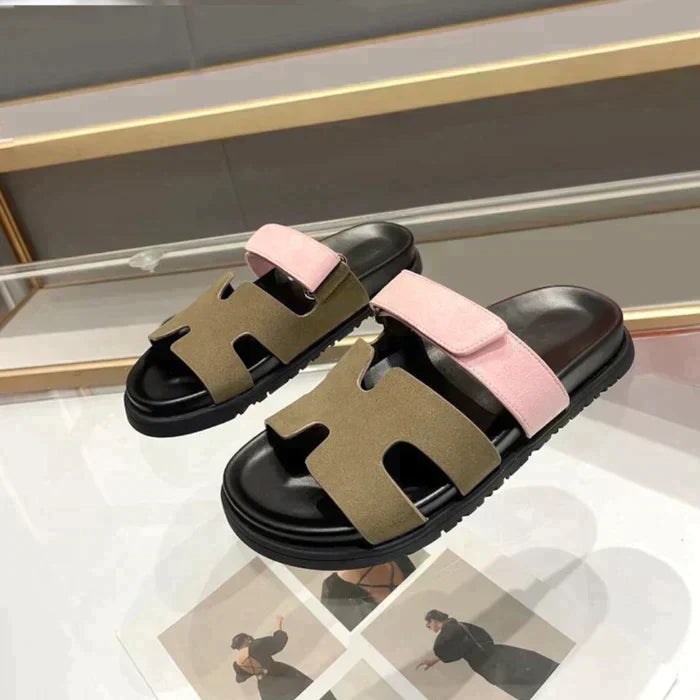 Sandalias Gladiadoras Mujer con Cierre de Velcro Ajustable