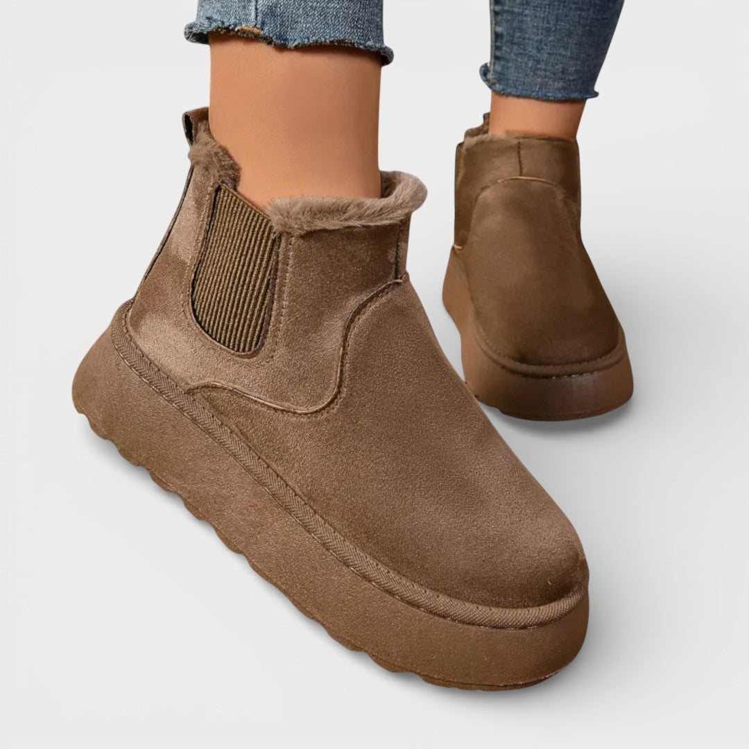 Botines Plataforma Cálidos de Invierno Mujer
