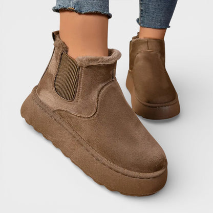 Botines Plataforma Cálidos de Invierno Mujer