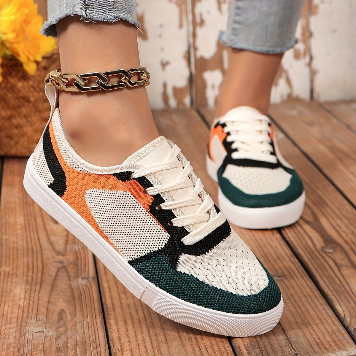 Zapatillas Mujer de Malla Deportivas con Cordones - Mavetta