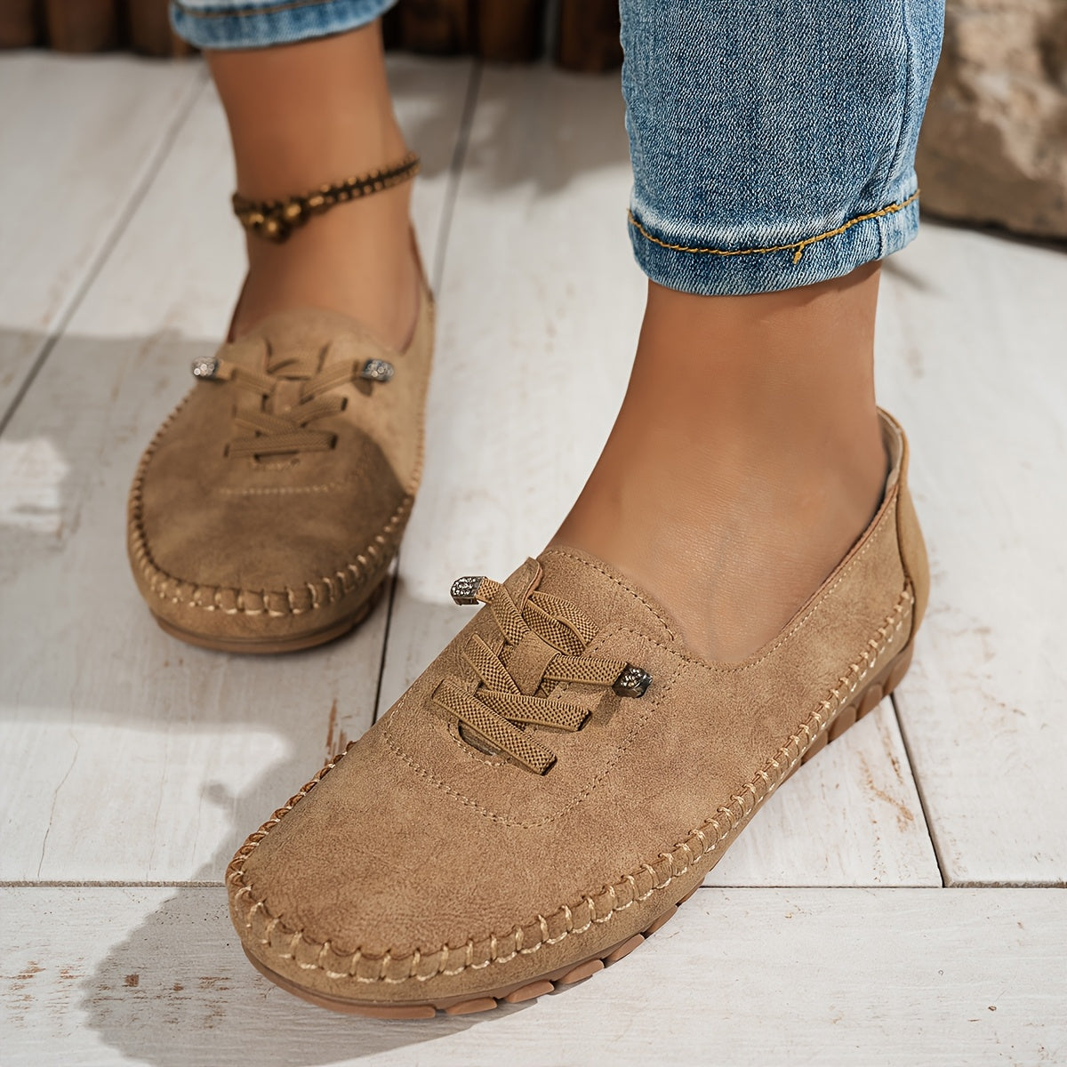 Mocasines Mujer Flexibles Antideslizantes Uso Diario Casual