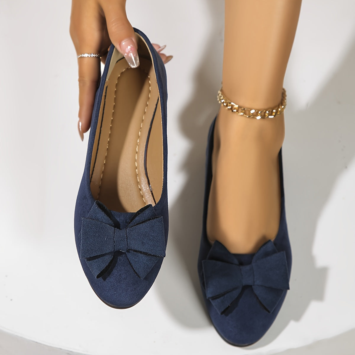 Zapatos planos mujer ortopédicos con lazo plantilla ergonómica
