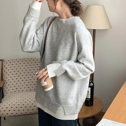 Jersey mujer de punto suave corte oversize cómodo