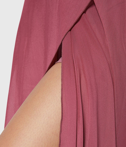 Falda Midi Mujer Talle Alto Cordón Ajustable Acampanada